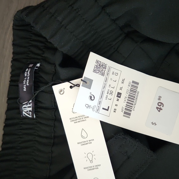 NWT Zara Gold Button Detail Pants - Picture 4 of 5